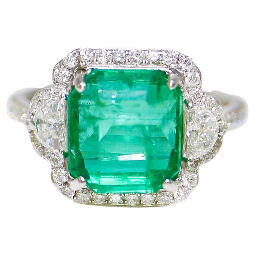 0.42Ct Diamond and 14k White Gold Ring - Art Deco Style - Antique Circa ...