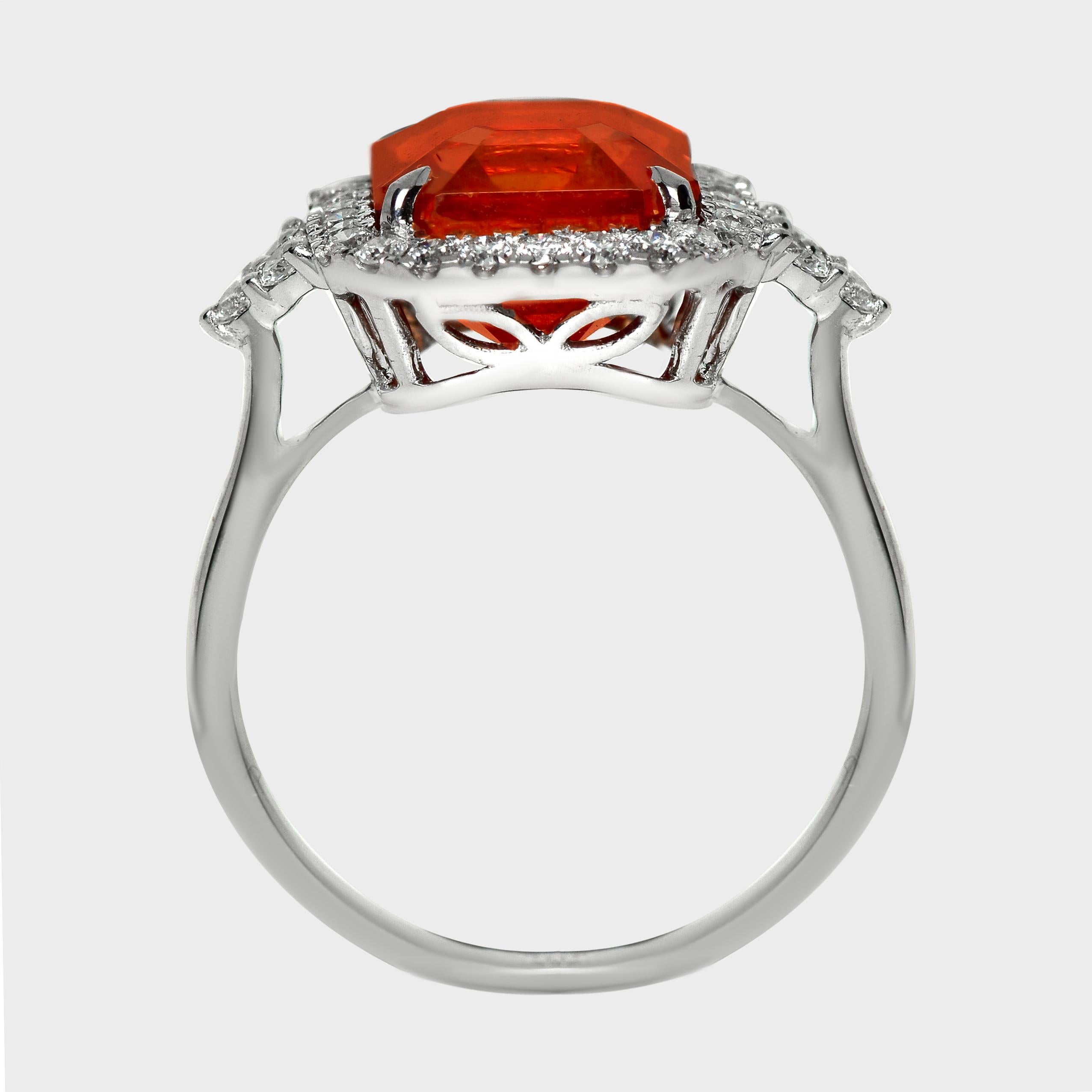 GIA 14K 7.02 Ct Natural Vivid Fanta Garnet&Diamonds Antique Engagement Ring en Nuevo estado para la venta en Kaohsiung City, TW