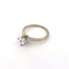 GIA 14K Square Emerald Cut Diamond 0.79ctw G VSI Traditional