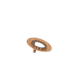 GIA 14K Yellow Gold Brooch Sapphire 1.0ctw Round with Etching