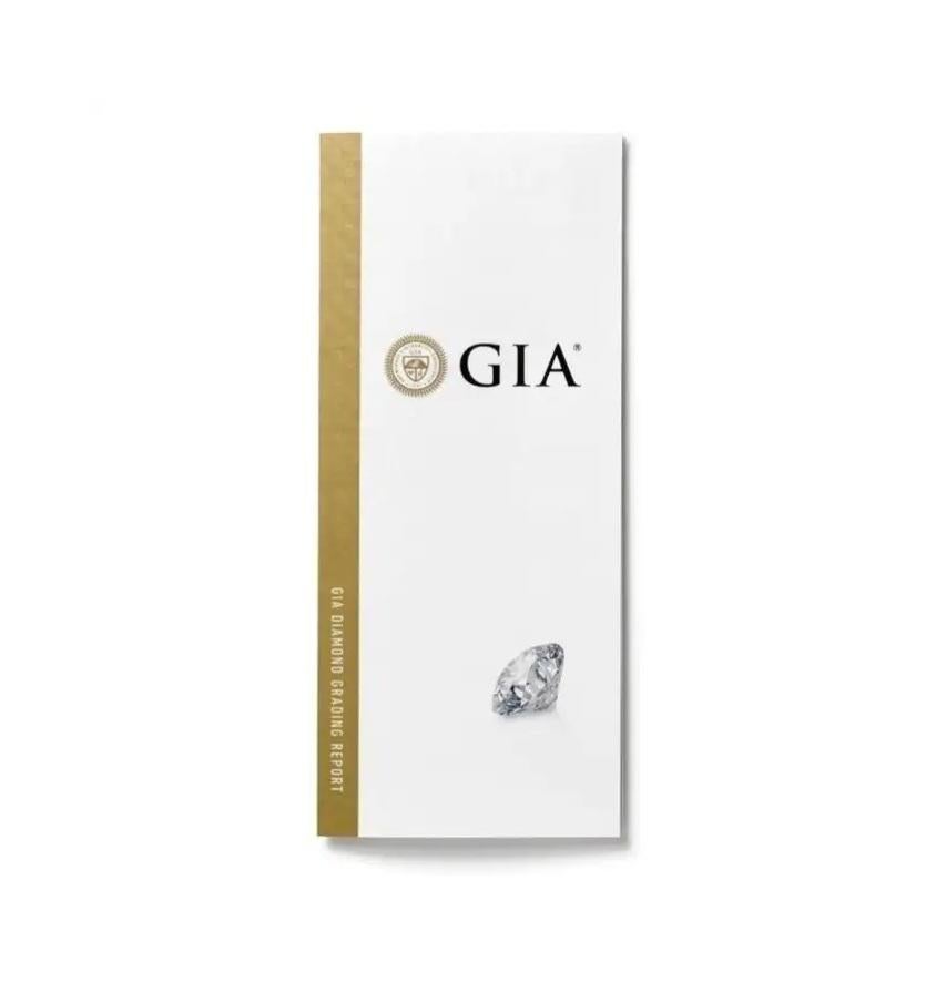 Bague en or blanc GIA 1,5 carat Cushion Curved Bypass Leaf & Vine 18K Diamond Ring en vente 1