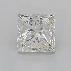 GIA 1.5 Carat Princess Vintage Engraved Trellis  Diamond Ring