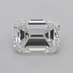 GIA 1.5 Carat Solitaire Emerald 4-Prong Basket  Diamond Ring