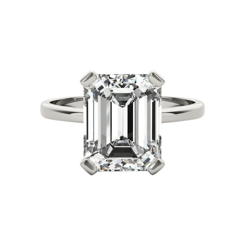 GIA 1,5 Carati Smeraldo Solitario a 4 Punte  Anello con diamante