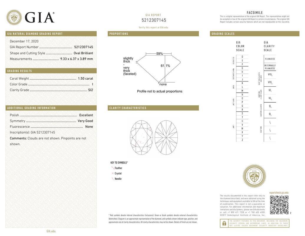 Contemporary GIA 1.50 Carat Oval Vine Band Nature Inspired  Diamond Ring For Sale