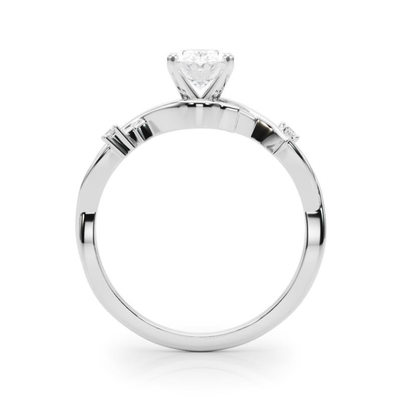 GIA 1.50 Carat Oval Vine Band Nature Inspired  Diamond Ring In New Condition For Sale In New York, NY