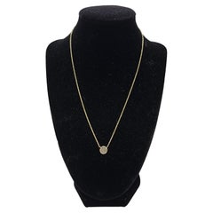 GIA 1.50 Carat Round Fancy Yellow Diamond Pendant 14 Karat Yellow Gold