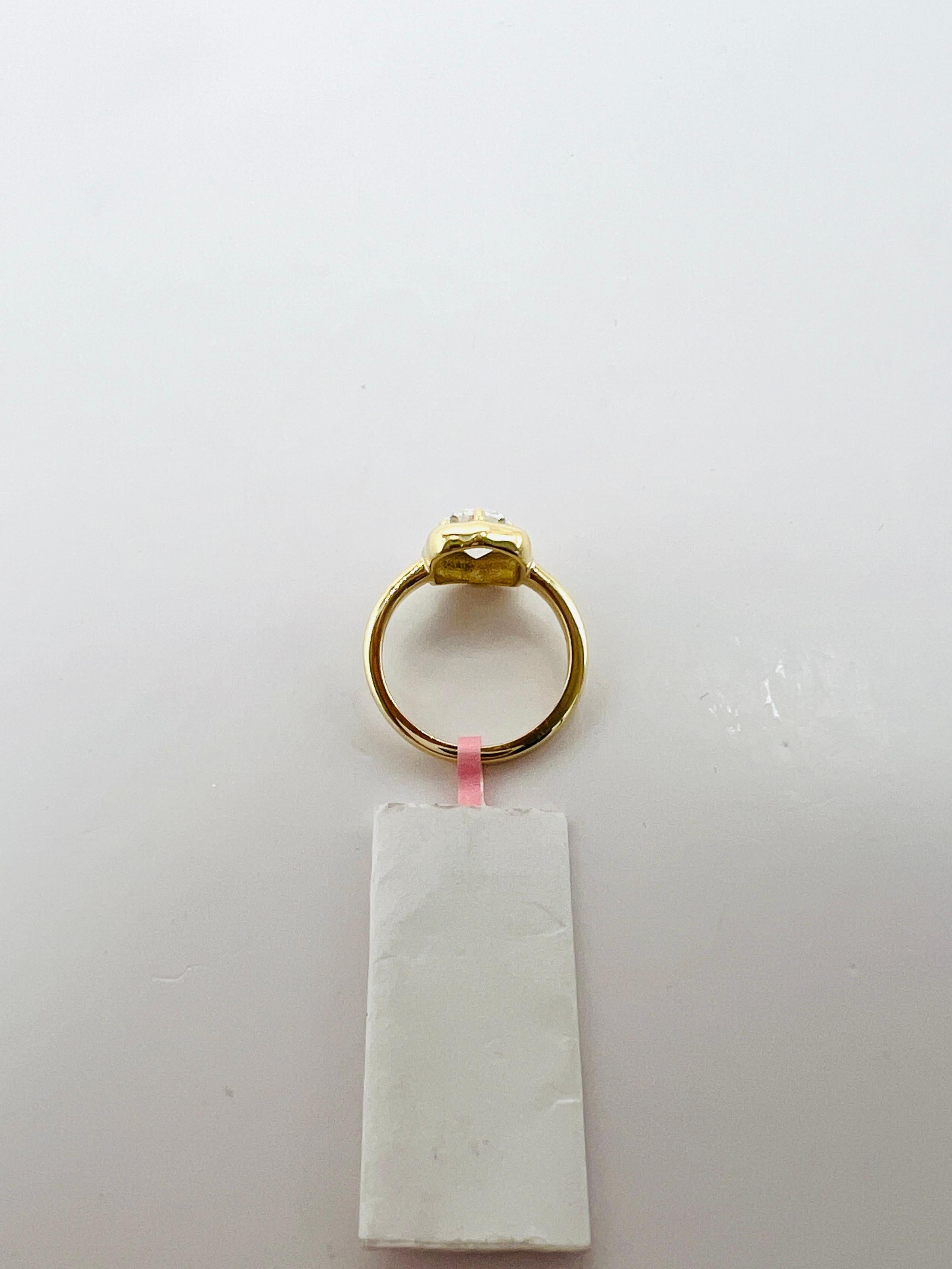 Cushion Cut GIA 1.50 Carat White Cushion Diamond Ring in 14K Yellow Gold For Sale