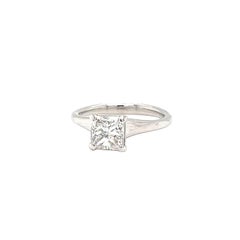 GIA 1.50ct Natural Princess Cut Diamond Engagement Ring in Platinum VS2 Clarity