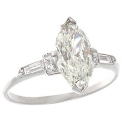 GIA 1.51 Carat Diamond Platinum Engagement Ring