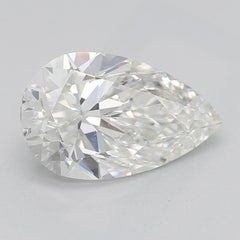 GIA 1.51 Carat Pear Vine Band Nature Inspired  Diamond Ring