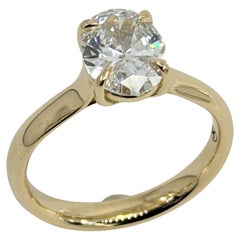GIA 1.51 Certified Diamond  Engagement Ring in 18 Karat Gold