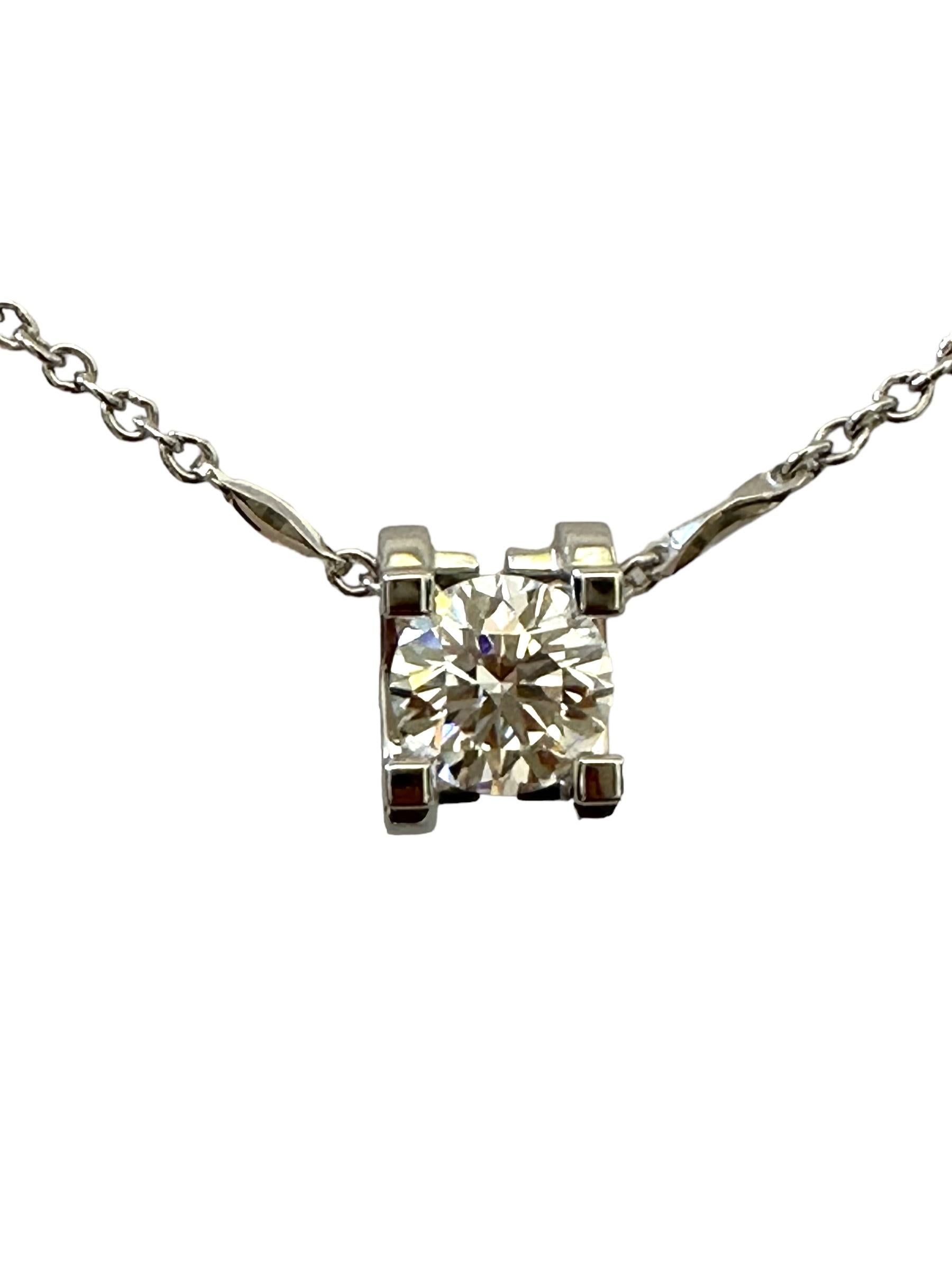 GIA 1.51ct E VS1 3 Excellent Pendant Necklace In Good Condition For Sale In Neihu Dist., TW