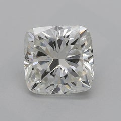 GIA 1,51ct Cushion Three-Stone Tapered Baguette 18K White Gold Diamond Ring (bague à diamants en or blanc)