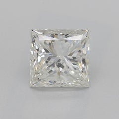 GIA 1.51ct Princess 3-Stone Past, Present & Future  Diamond Ring