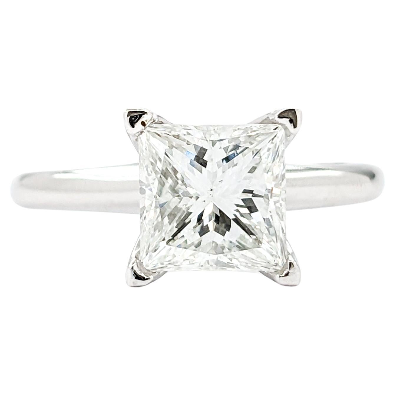 GIA 1.51ct Princess Cut Diamond Ring In Platinum