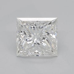 GIA 1.51ct Princess Princess Channel Solitaire Center White Gold Diamond Ring