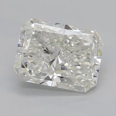 GIA 1.51ct Radiant Three-Stone Tapered Baguette 18K Yellow Gold Diamond Ring