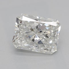 GIA 1,51ct Radiant Vintage 3-Stein Herz & Vine 18K Weißgold Diamantring