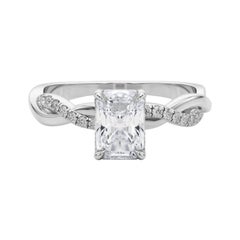 GIA 1.52 quilates Pave Entrelazado Naturaleza Banda Radiante Anillo de diamantes