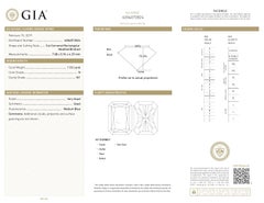 GIA 1.7 Quilates Solitario Radiante Tulipán Catedral Anillo de diamantes