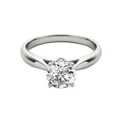 GIA 1.52 Carat Round Solitaire & Secret Diamond  Diamond Ring