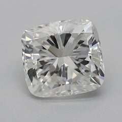 GIA 1.52ct Cushion Square Halo Filigree Flower Pave White Gold Diamond Ring