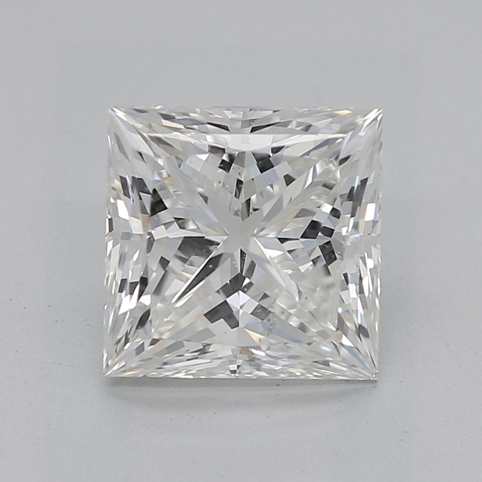 GIA 1,50ct Princesse 3 pierres Passé, présent et futur  Bague en diamant Neuf - En vente à New York, NY