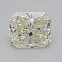 GIA 1.52ct Radiant Bezel Antique Ribbon Prong Bridge Diamond Ring