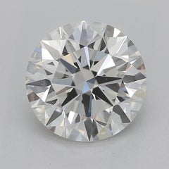 GIA 1.52ct Round Solitaire Halo & Engraved Ribbon White Gold Diamond Ring