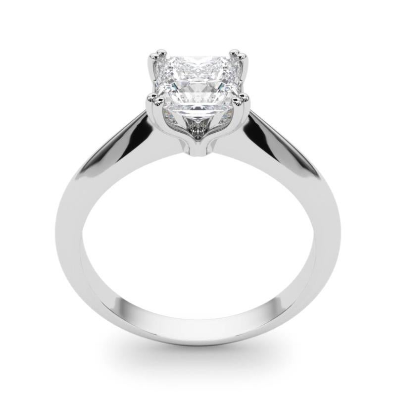 GIA 1,53 Quilates Princesa Solitaria Tulipán Catedral  Anillo de diamantes en venta 1