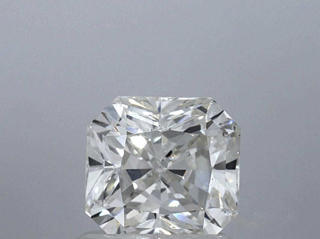 GIA 1.53cT Radiant Cut Halo Ring, K, SI1 In New Condition For Sale In Los Angeles, CA
