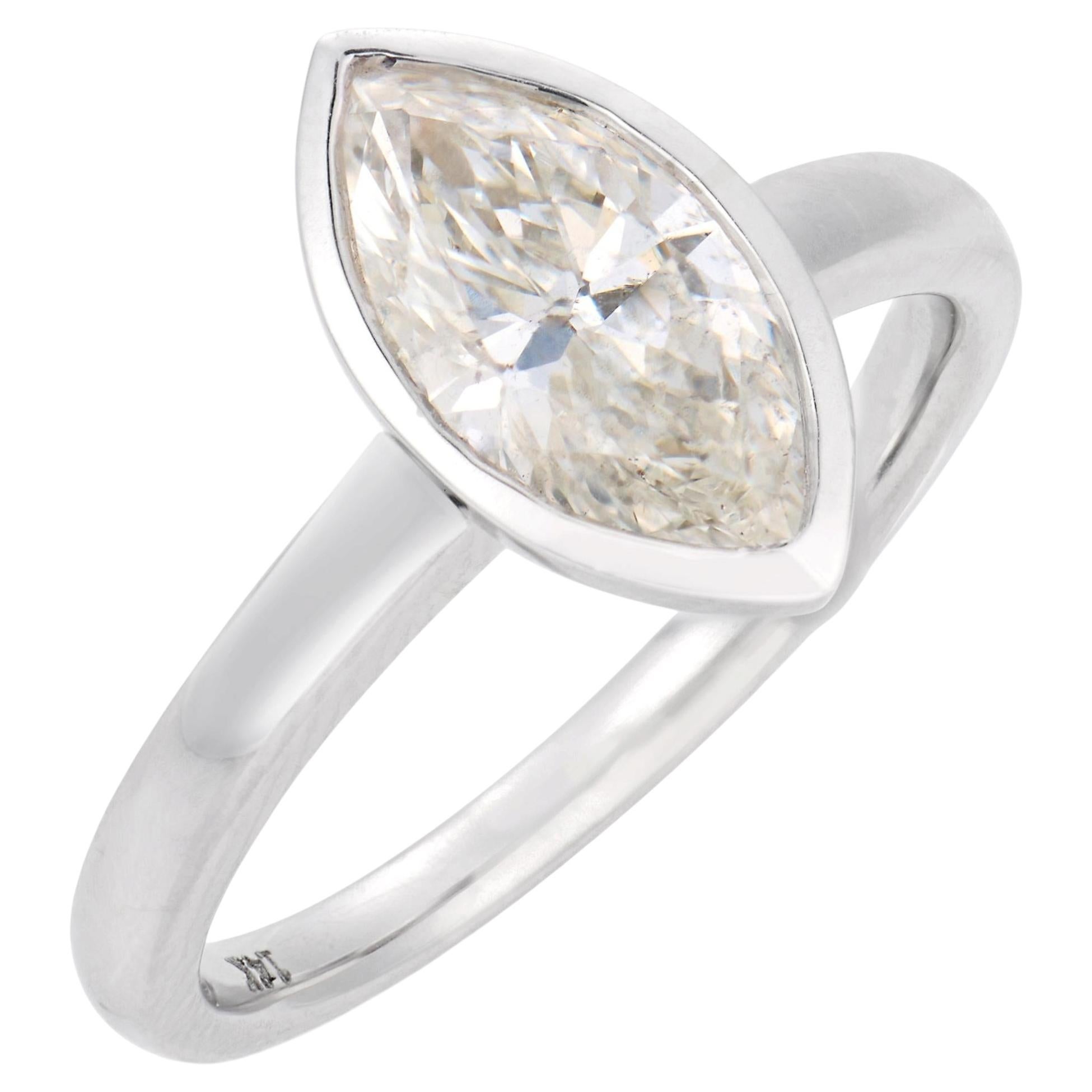 GIA 1.55 carat marquise cut diamond engagement ring