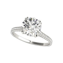 GIA 1,57ct Anello a eternità parziale rotondo con diamanti decorati (a) Gallery