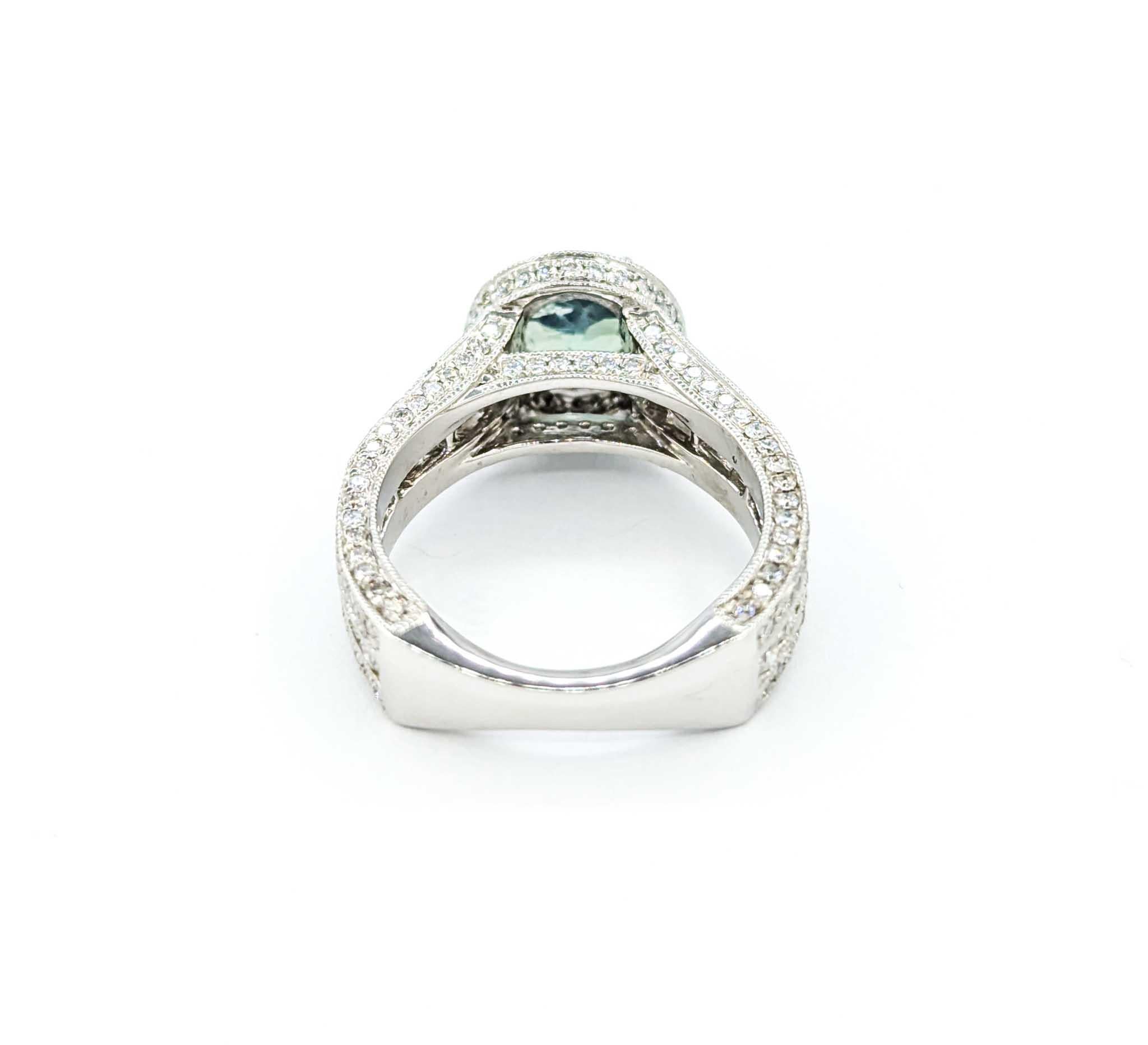 GIA 1,59 Karat Alexandrit und Diamantring aus Platin mit Platin 3