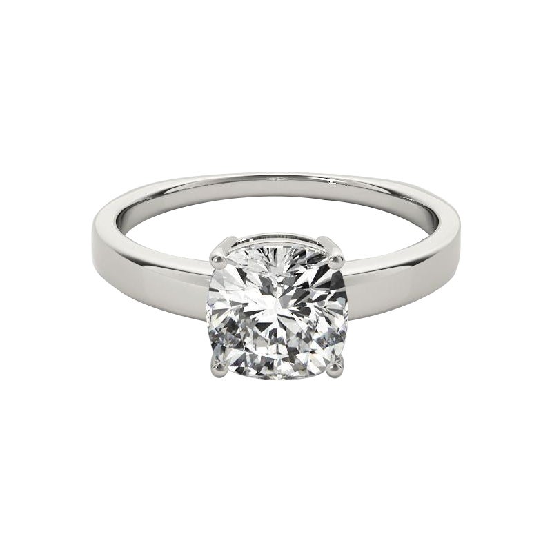 GIA 1,5ct Anello di diamanti solitario a quattro griffe con gambo europeo
