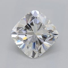 GIA 1,5ct Cushion Vintage 3-Stein Herz & Vine 18K Weißgold Diamantring