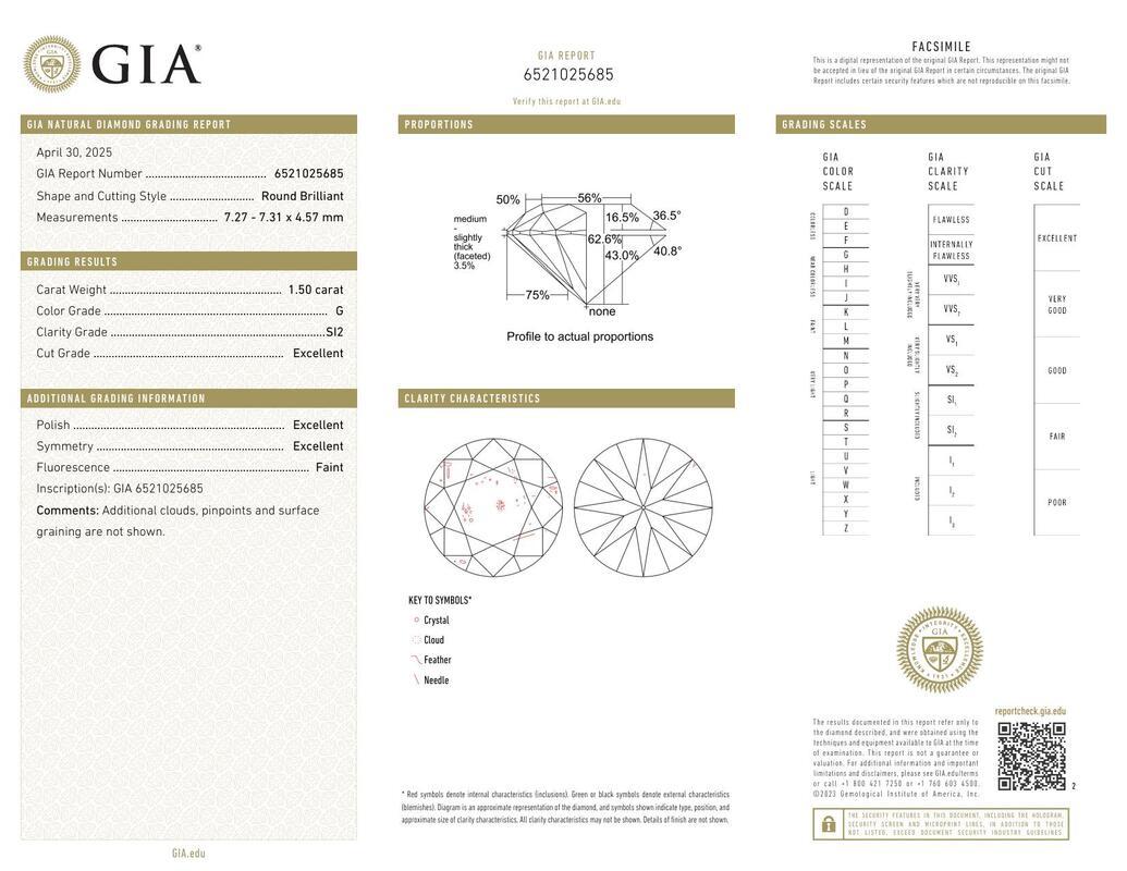 Contemporaneo GIA 1,5ct Solitario rotondo Blooming Rose Pave  Anello con diamante in vendita