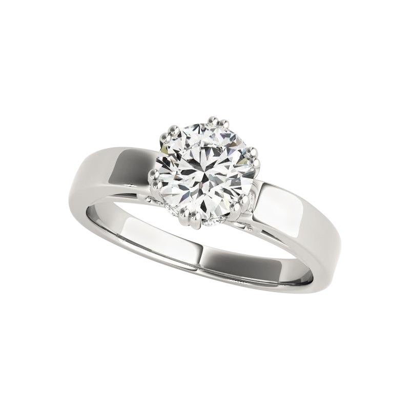 GIA 1,5ct Diamante tondo solitario Tulip Secret  Anello con diamante