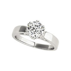 GIA 1.5ct Round Solitaire Tulip Secret Diamond  Diamond Ring