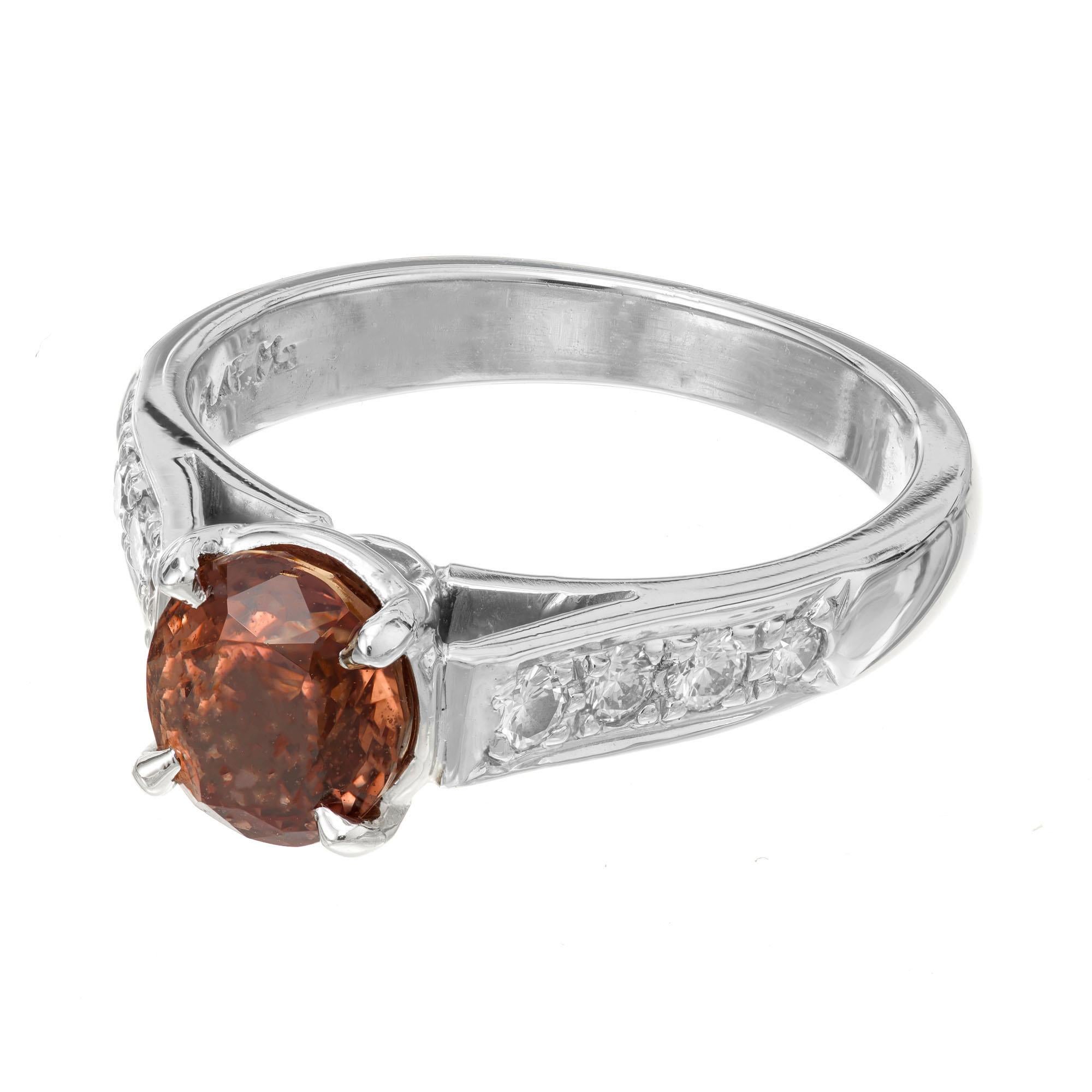 brown sapphire engagement ring