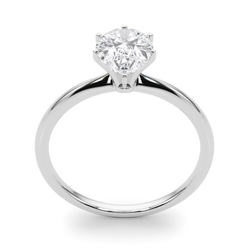 De las mujeres GIA 1,67 ct Pera Slim Banda Prong Set Solitario  Anillo de diamantes en venta