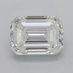 GIA 1.7 Carat Emerald Cluster Trellis Solitaire 18K White Gold Diamond Ring