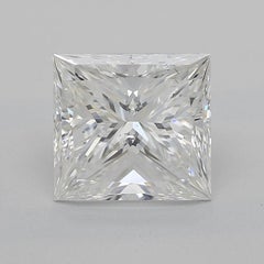 GIA 1.7 Carat Princess Solitaire Modern 4-Prong 18K Yellow Gold Diamond Ring