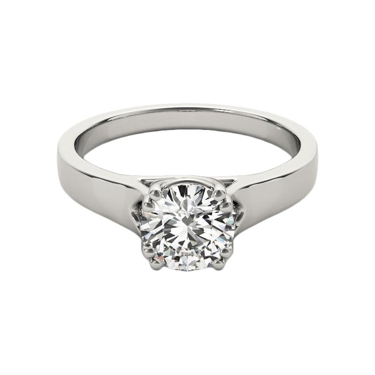 GIA 1.7 Carat Round Solitaire Double Four Prong  Diamond Ring