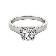 GIA 1.7 Carat Round Solitaire Double Four Prong  Diamond Ring