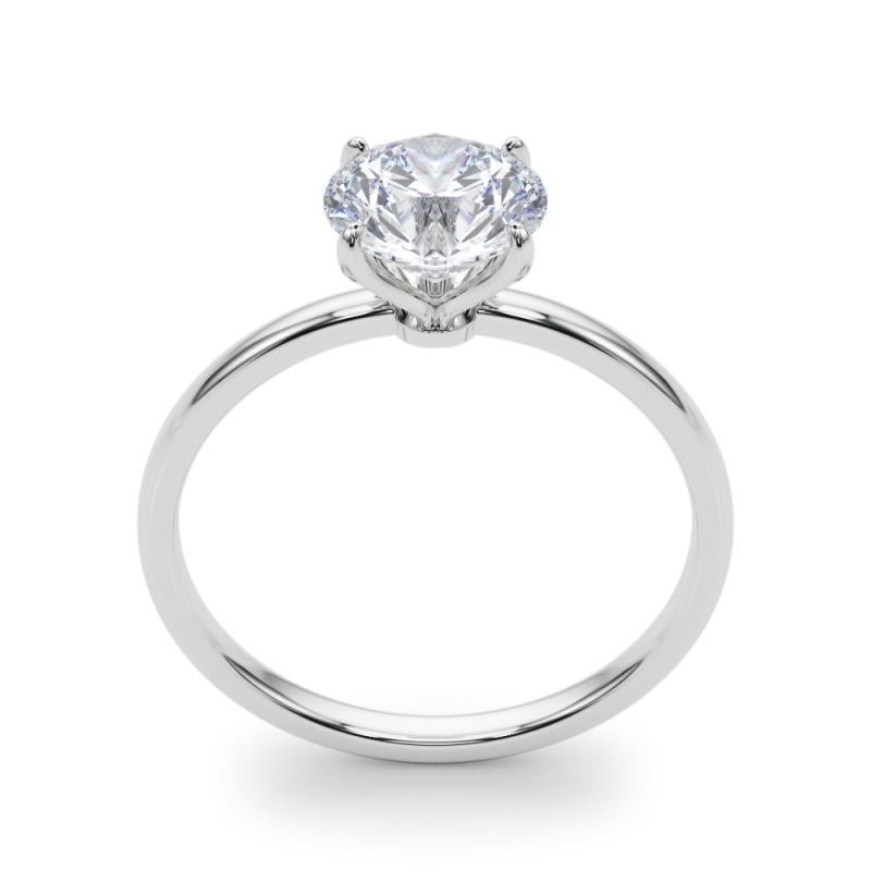 GIA 1.7 Carat Round Solitaire Four-Prong Tulip  Bague en diamant Pour femmes en vente