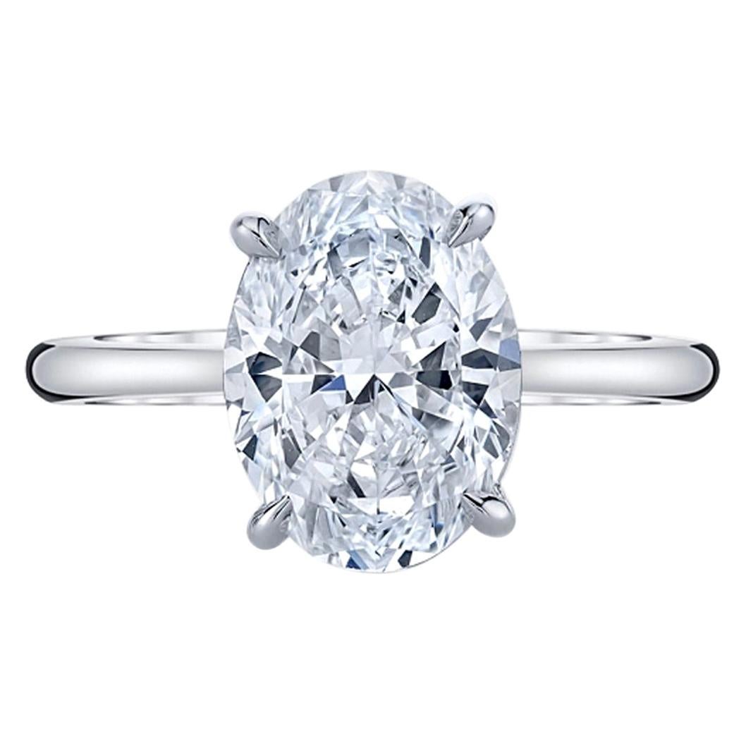 GIA 1.50 Carat Certified E VVS1 Oval Cut Diamond Natural Engagement Ring