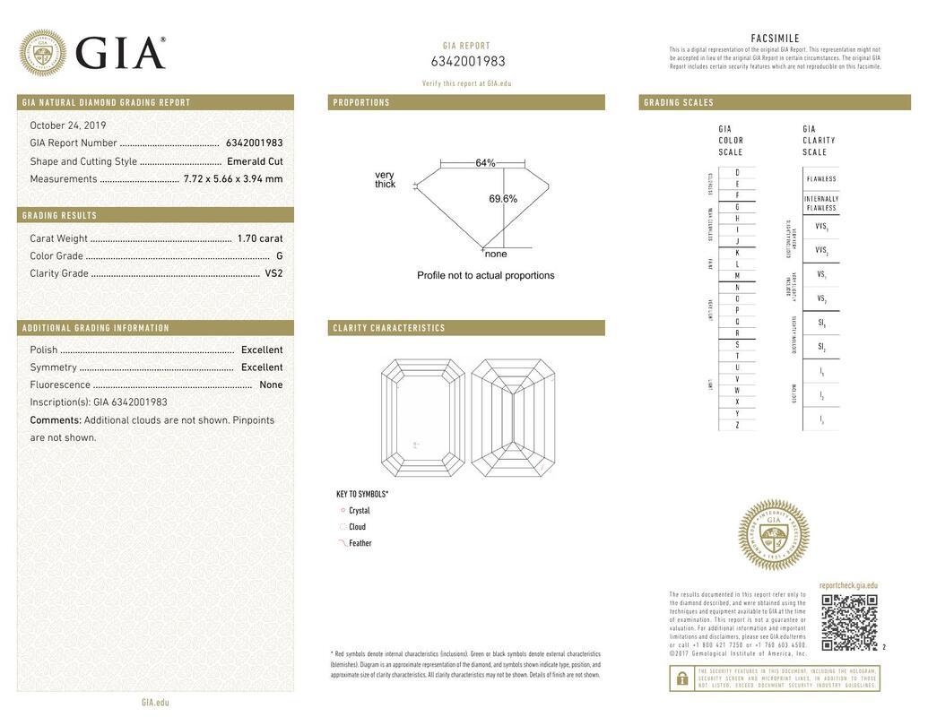 Contemporaneo GIA 1,70 Carat Emerald Twisted Pave Braided Band Anello con diamanti in oro bianco 18K in vendita
