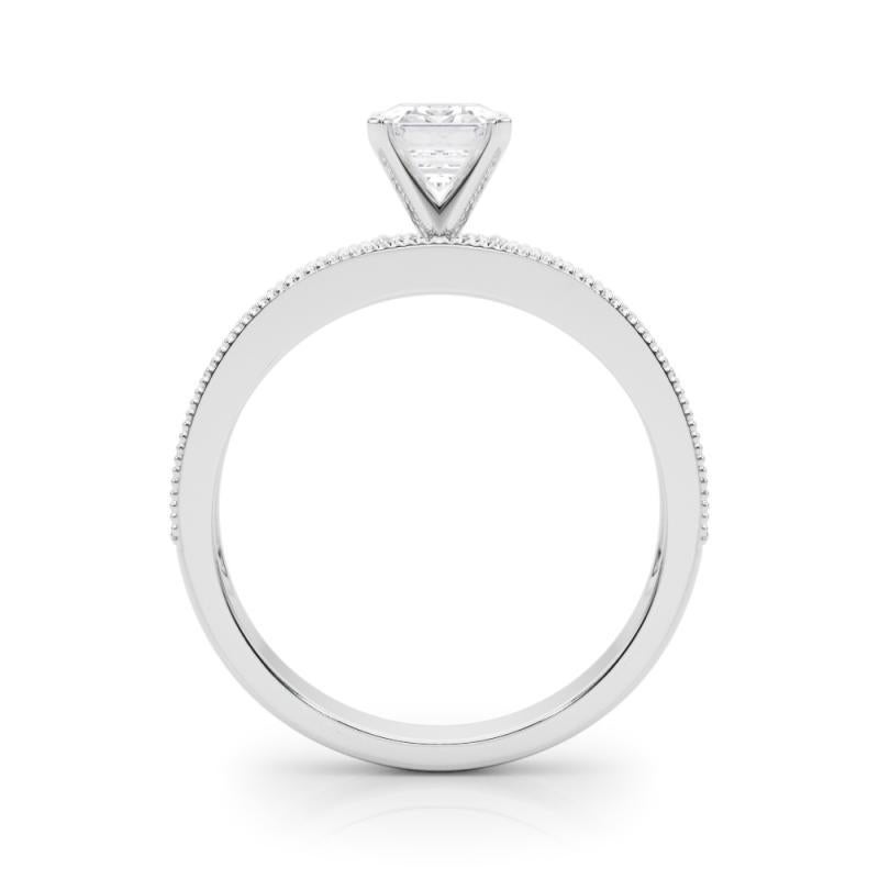 GIA 1.70 Carat Radiant Vintage Milgrain Channel  Diamond Ring In New Condition For Sale In New York, NY